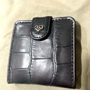 Brighton Like New genuine Brighton B Wishes metalic Silver Compact Mirror.